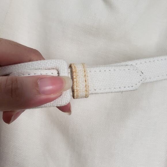 Vintage Talbots Linen Dress Womens 4 Petite Ivory Green Summer Wedding Guest - Picture 11 of 16